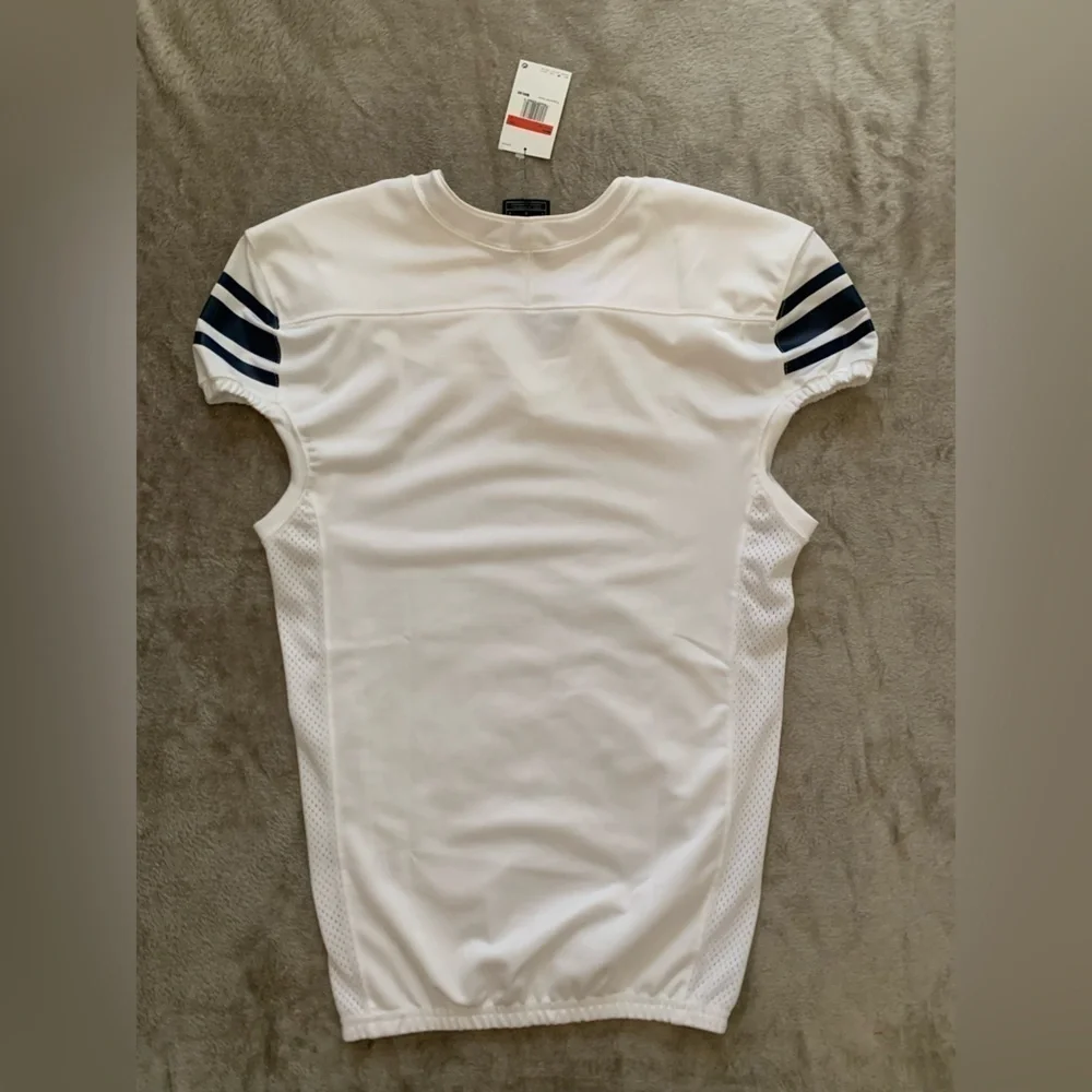 Nike Football Jersey Adult White And Blue Stripes Men’s Size L